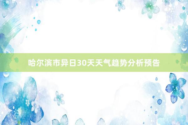 哈尔滨市异日30天天气趋势分析预告